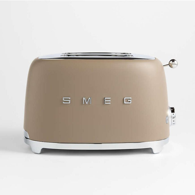 SMEG Matte Mocha 2-Slice Retro Toaster