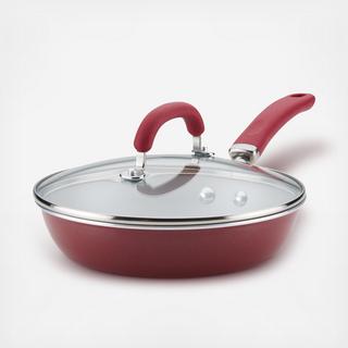 Create Delicious Aluminum Nonstick Covered Deep Skillet