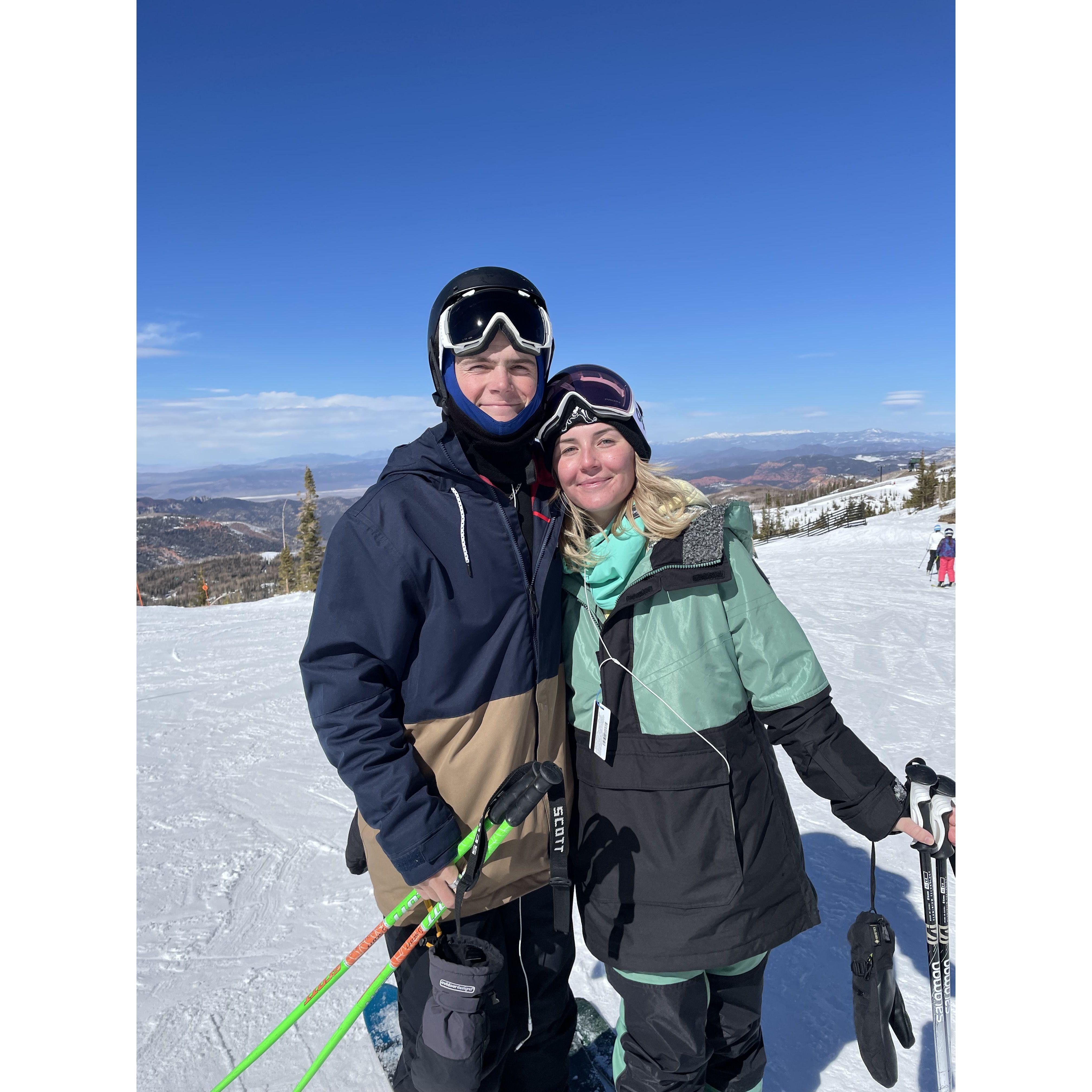 skiing at Brian Head