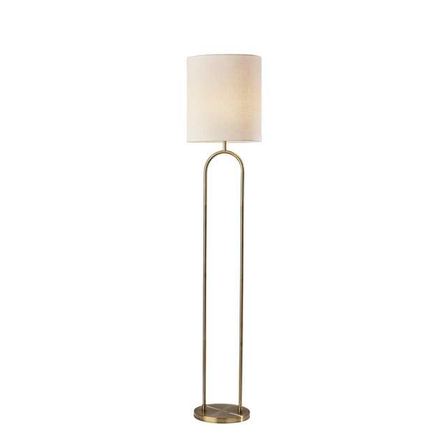 Joey Floor Lamp Antique Brass - Adesso