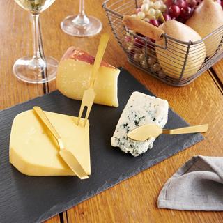 Rustic Farmhouse 4-Piece Slate Cheese Set