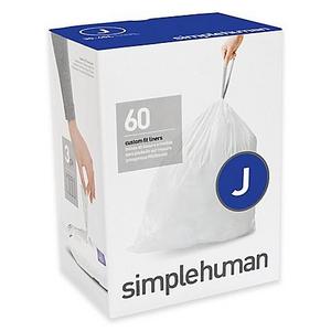 simplehuman® Code J 60-Pack 38-40-Liter Custom Fit Liners in White