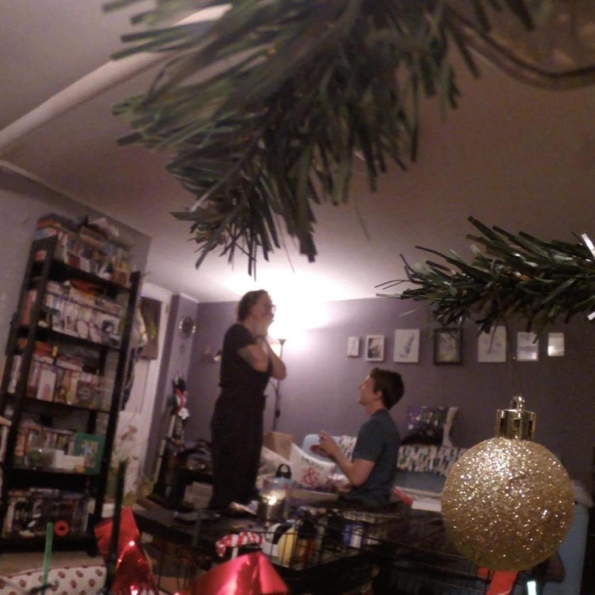 Rob hid a go pro camera in our Christmas tree before he proposed