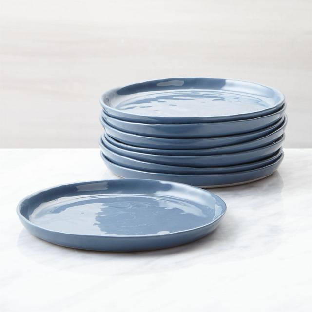 Mercer Denim Appetizer Plates, Set of 8