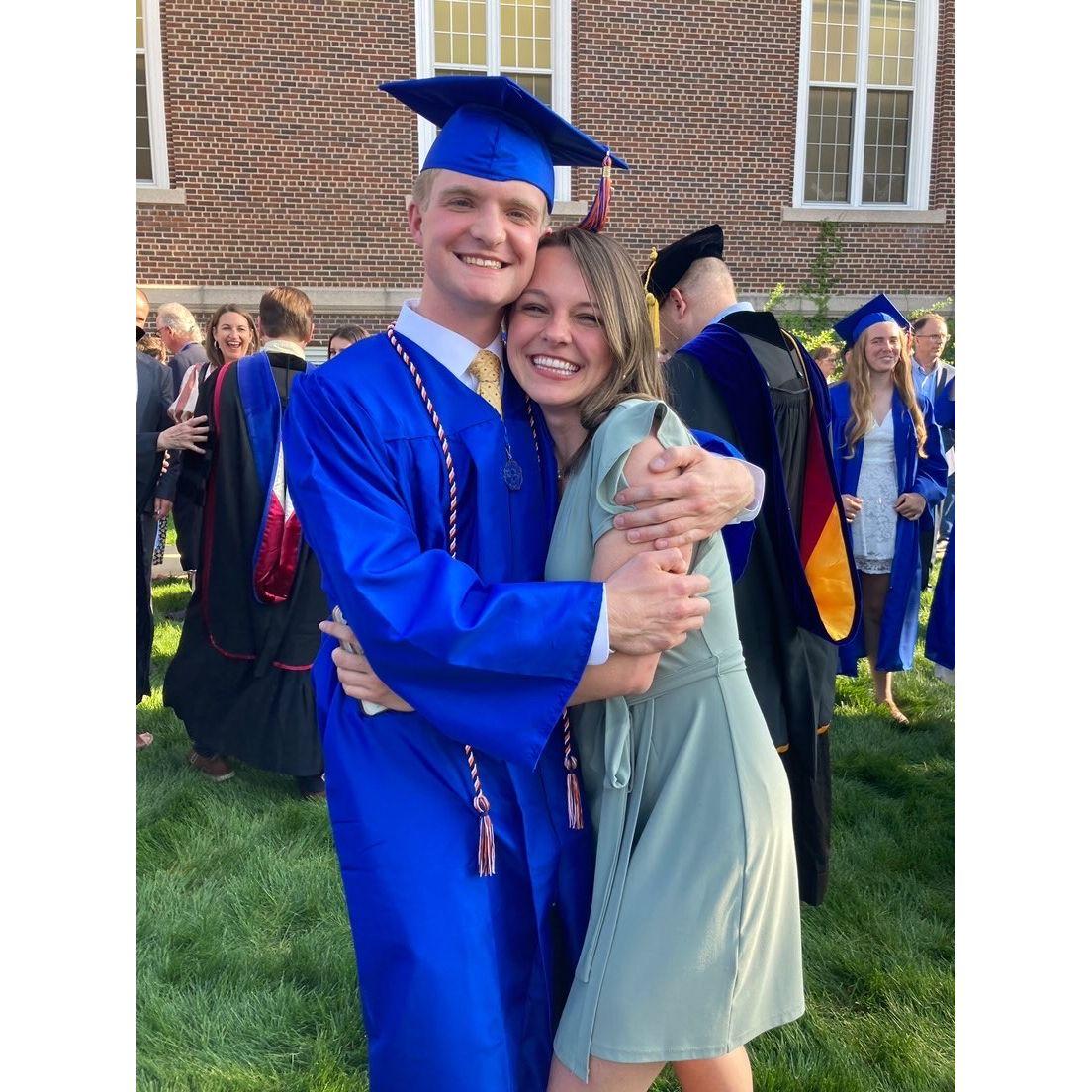 After Samuel graduated from Wheaton College in 2023!