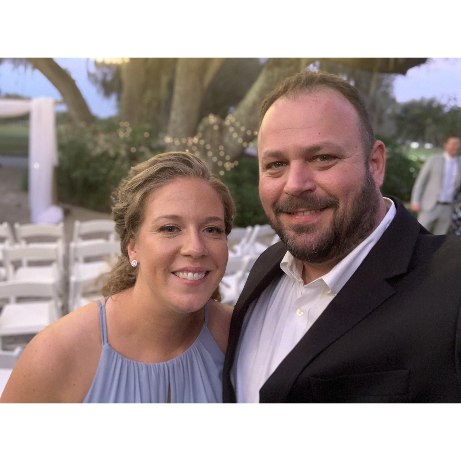 The happy couple looking spiffy, fresh off of a beautiful trip to the Casa Marina!