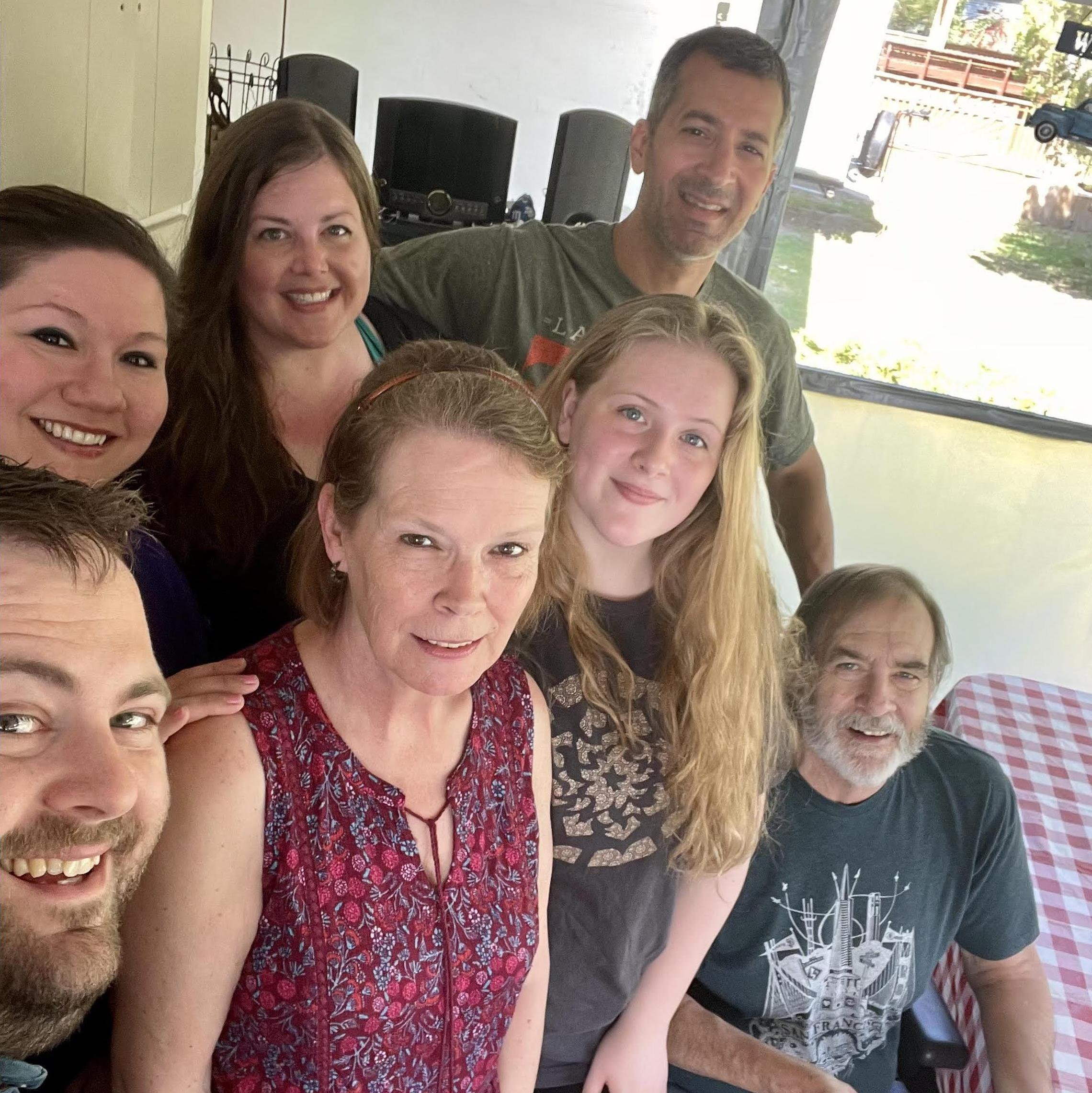 Alicia's dad's birthday with the family.