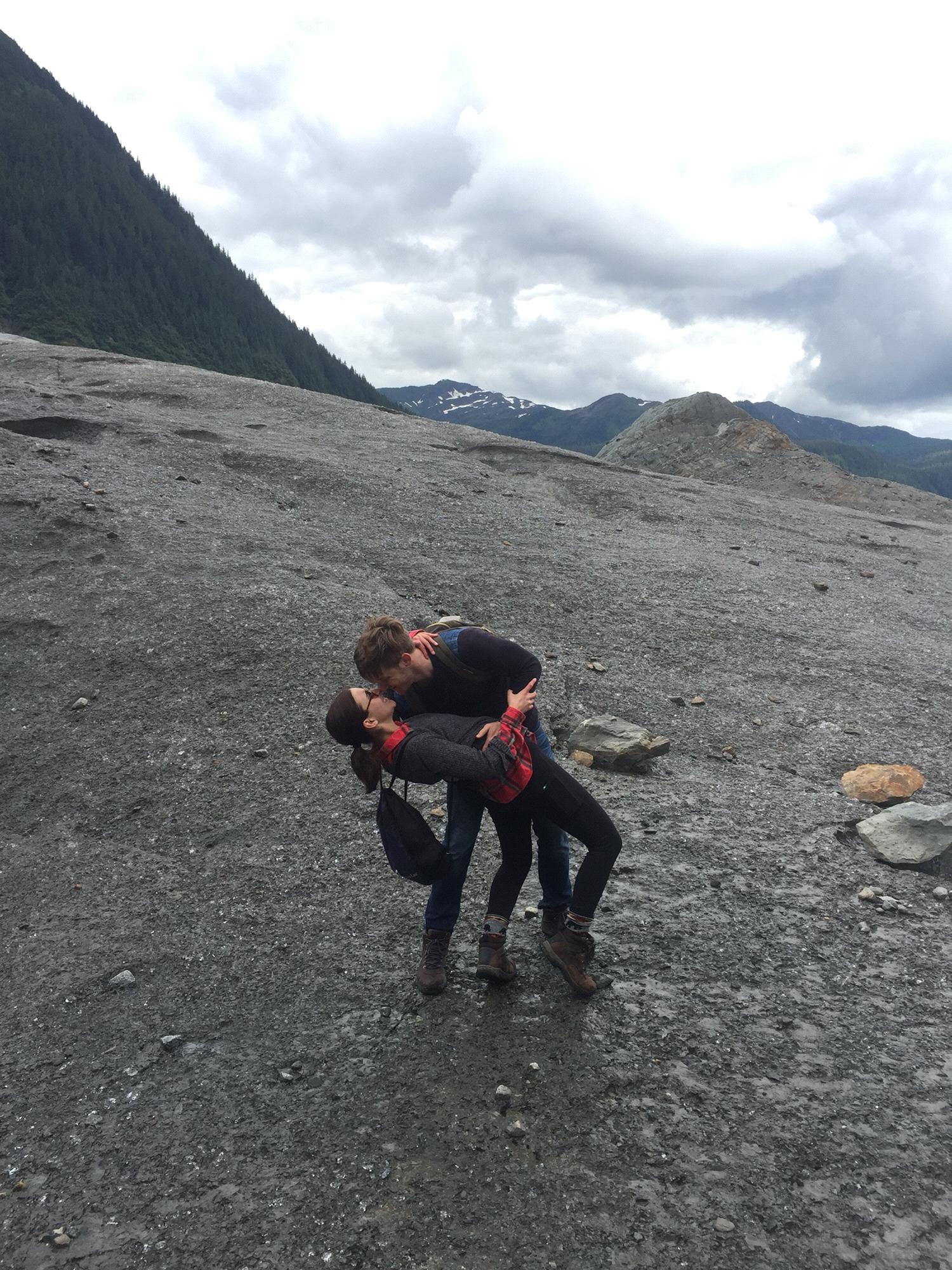 Dipping on the Mendenhall Glacier in Juneau, Alaska