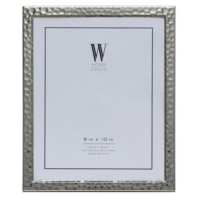 W Home™ 8-Inch x 10-Inch Hammered Picture Frame in Silver