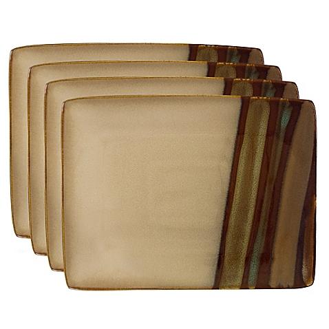 Sango Avanti 4-Piece Dinner Plate Set in Brown
