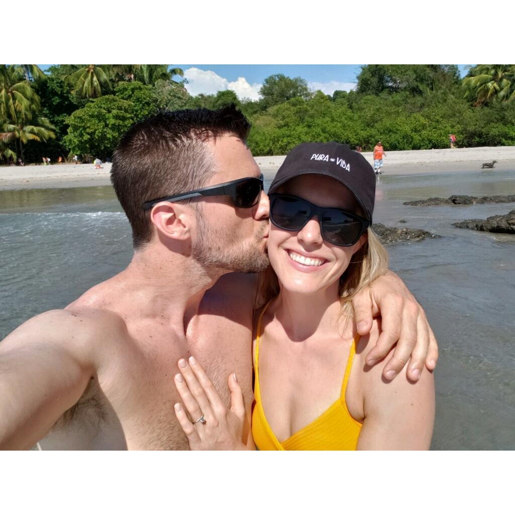 When we got engaged in Costa Rica.