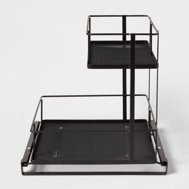 2 Tier Slide Out Under Vanity Matte Black - Brightroom™