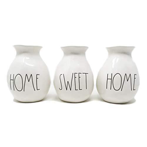 Rae Dunn By Magenta HOME SWEET HOME Set Of 3 Ceramic LL Bud Vases