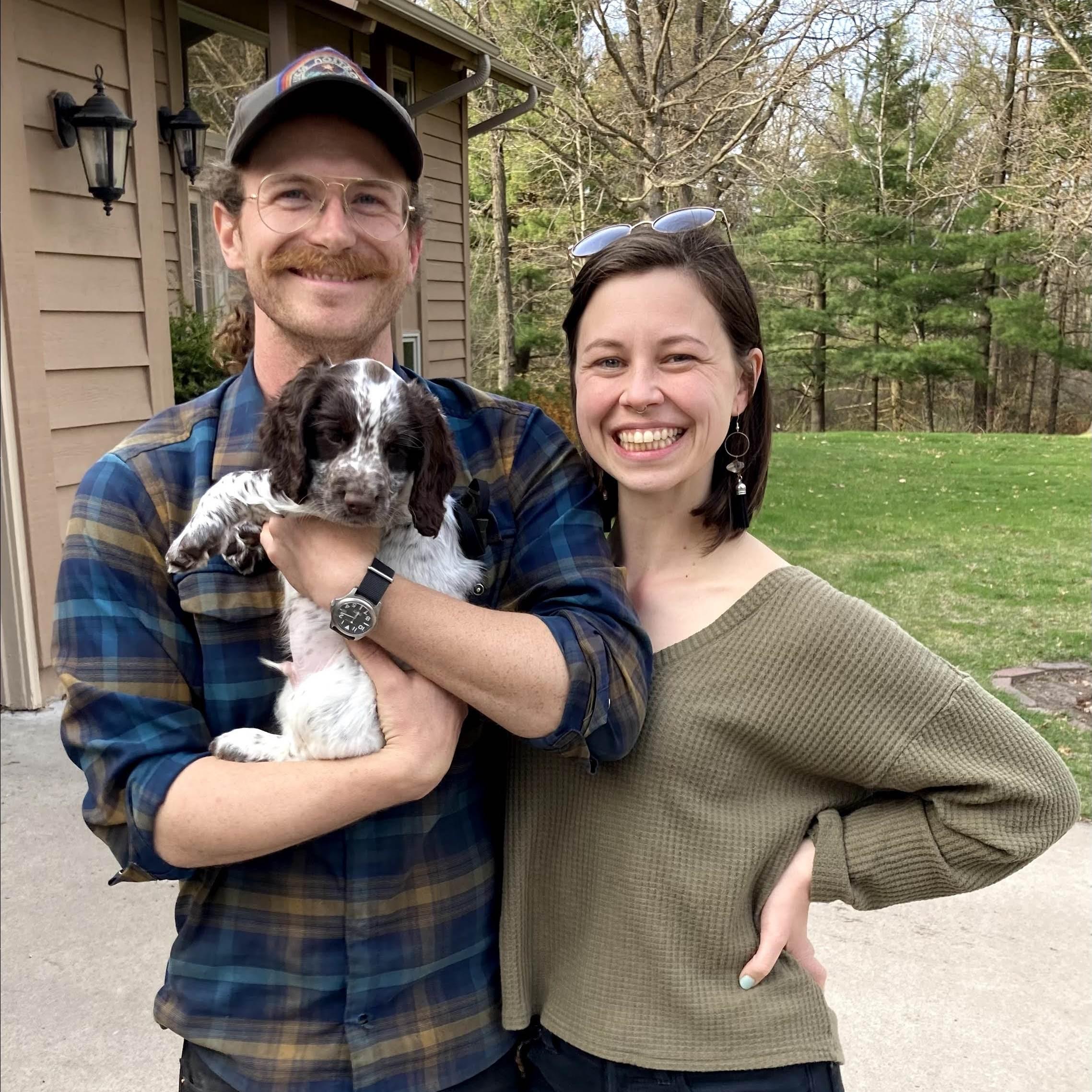 This is the day we picked up our younger puppy (and Alex'x boy!) Goose