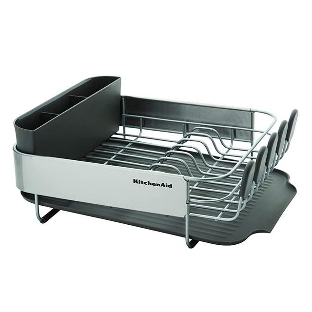 KitchenAid Stainless Steel Wrap Compact Dish Rack, One size, Gray