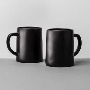 Stoneware Mug Set of 2 - Black - Hearth & Hand™ with Magnolia