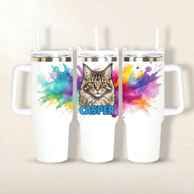 40 oz Paint Explosion Tumbler