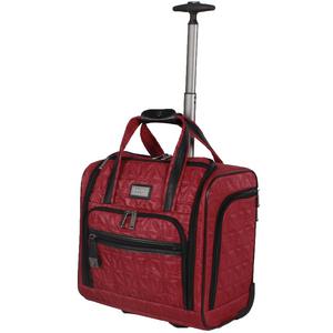 Nicole Miller NY Signature Quilt 16-Inch Wheeled Carry On in Burgundy
