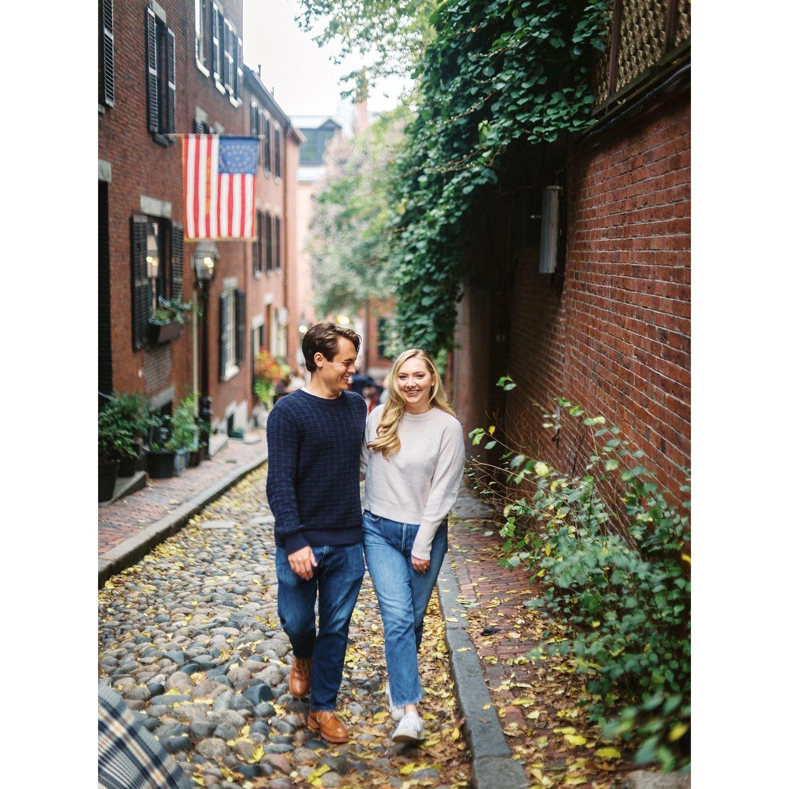 Engagement photos in Boston