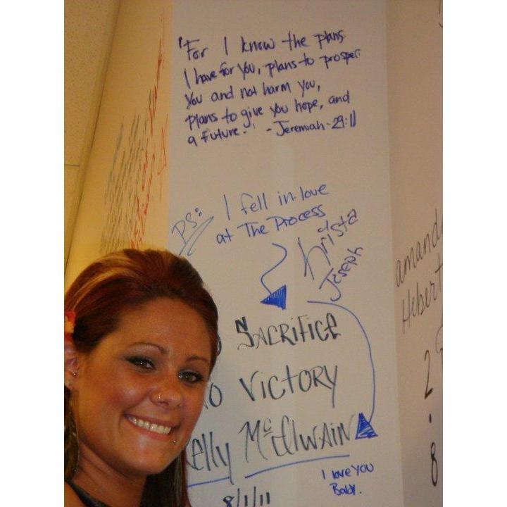 When we graduated hair school, we signed the wall together. Almost 10 years later...here we are!