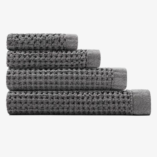 The Onsen Complete Set - Grey Japanese Cotton Waffle Towels