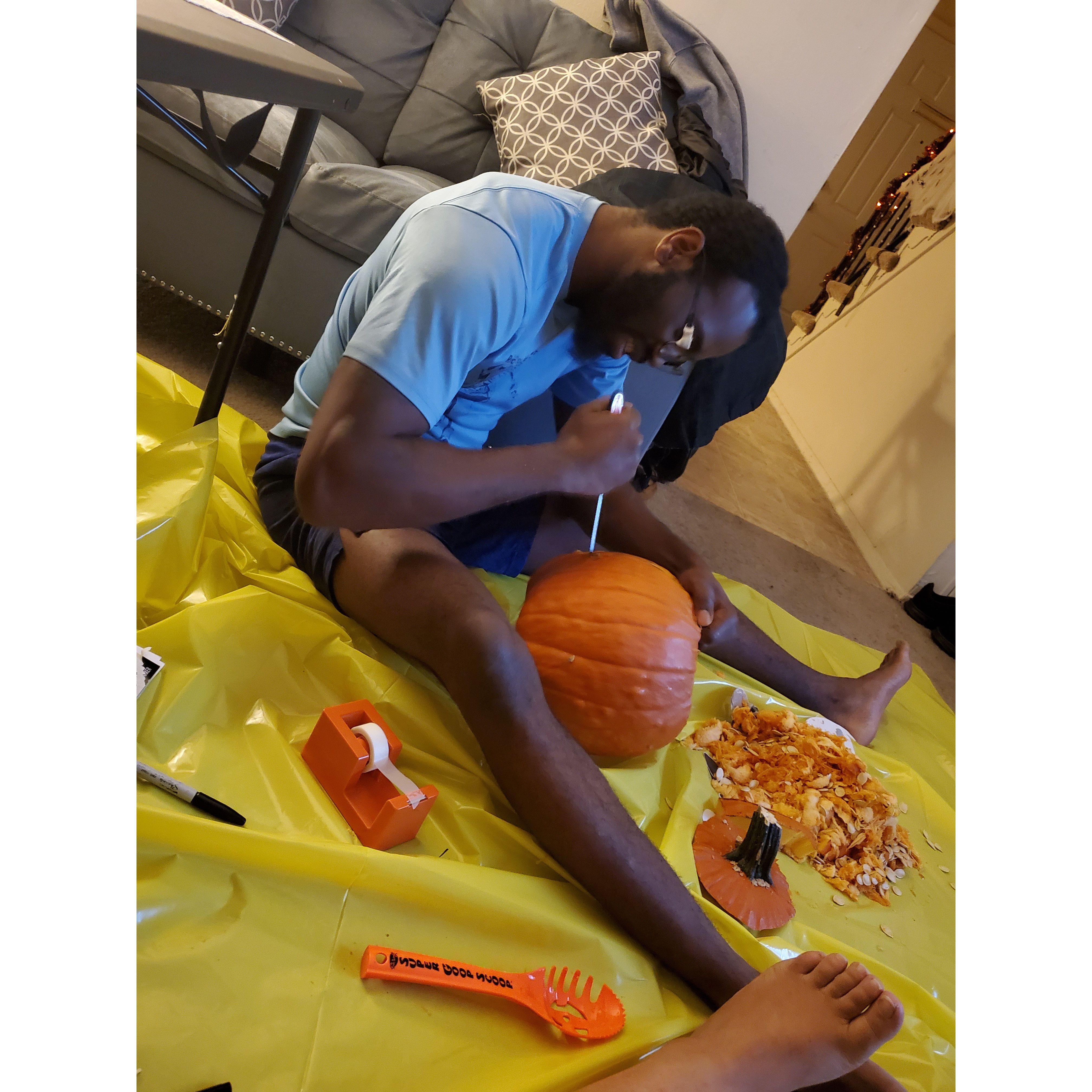 October 2020 the start of our pumpkin carving tradition