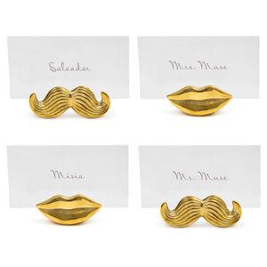 Jonathan Adler Brass Place Card Holders, Set of 4