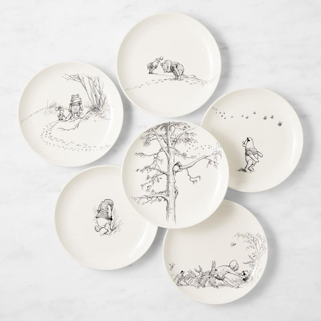 Rory Dobner x Williams Sonoma Winnie the Pooh Salad Plates, Set of 6, Mixed