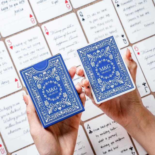 Wedding Gift - Guest Book Cards, Wedding Guestbook, Graduation Photo Playing Cards, Bridal Shower Favors, Memorial Gift for Her & Him