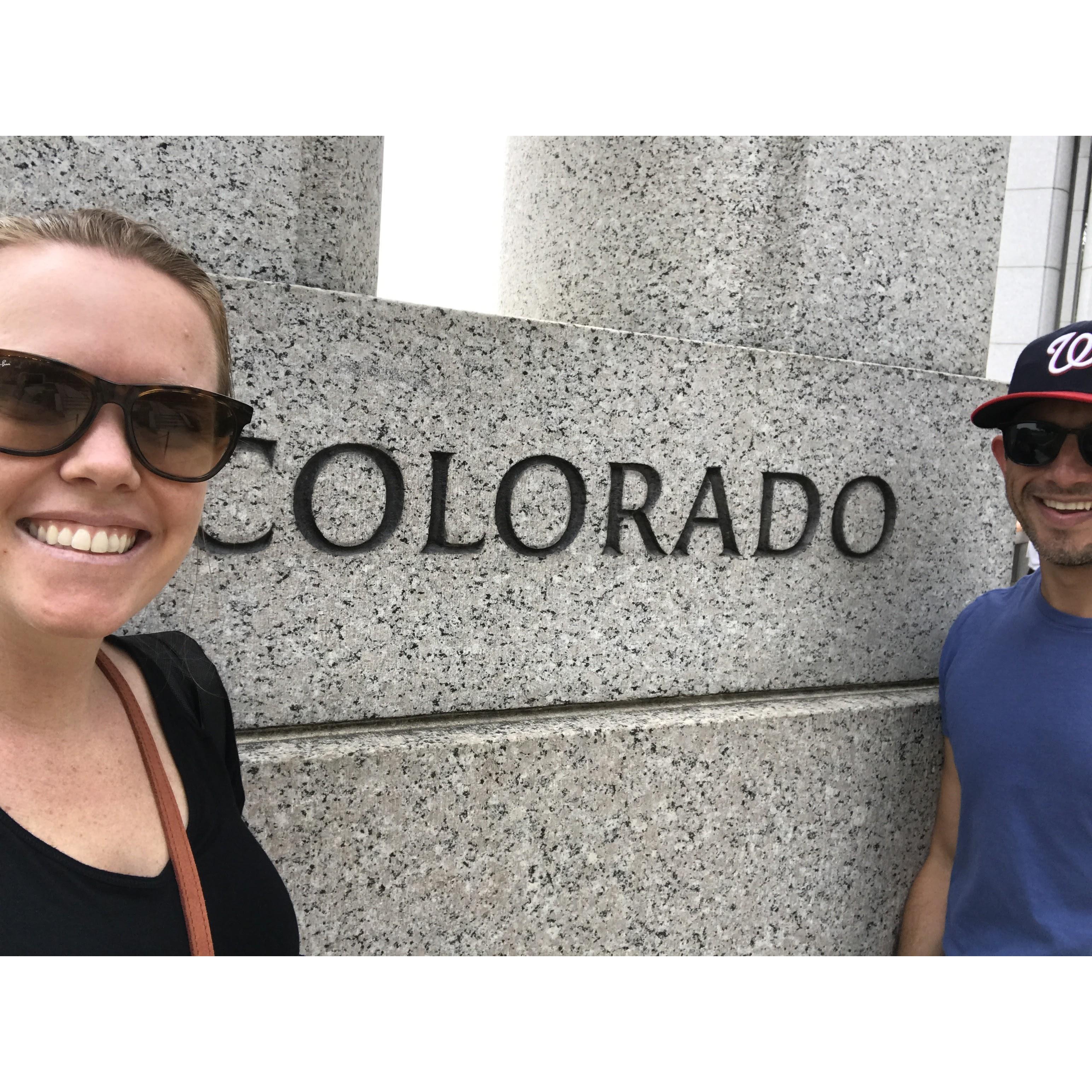 In the city where we met but the state we live in