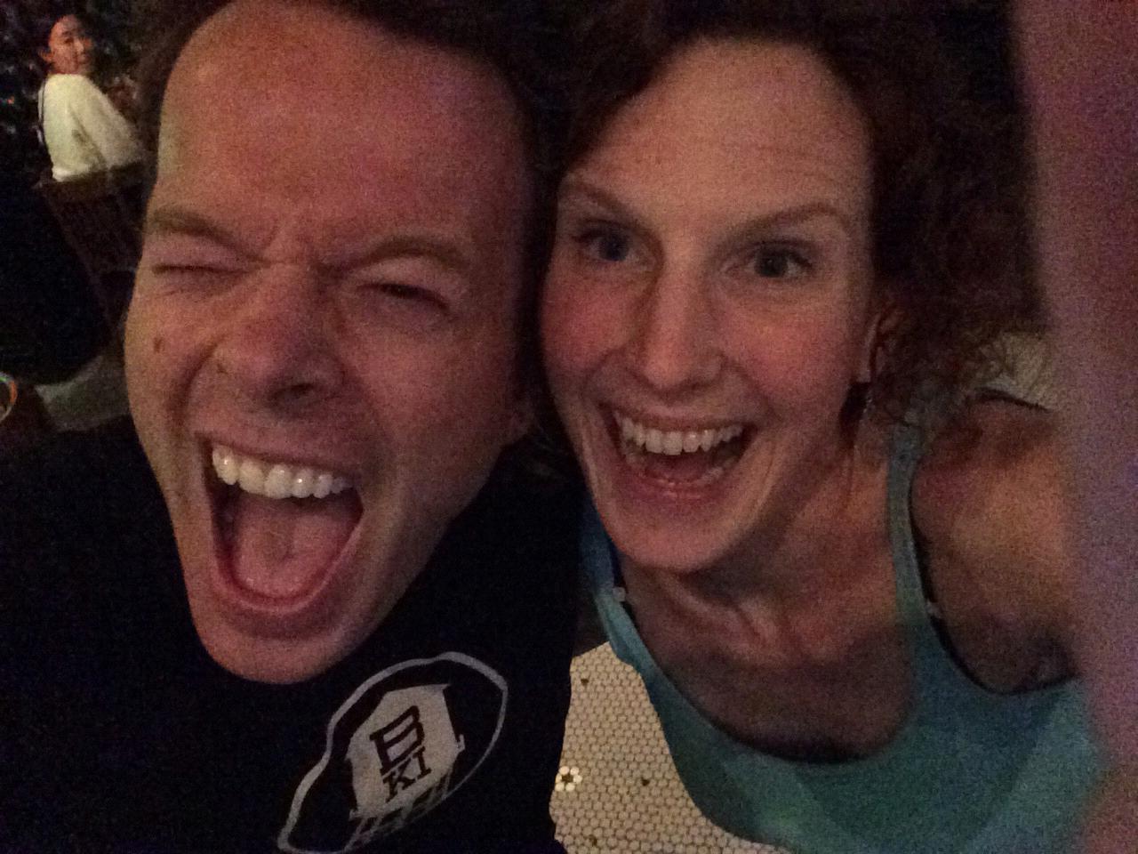 Being goofy. Down to the tank and tee layer, Christmas Eve in NYC and it was 70 degrees!! 2015