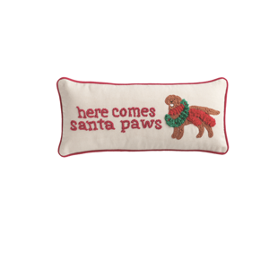 Scarf Dog Christmas Pillow