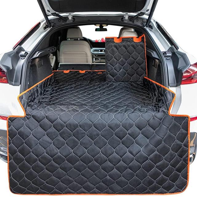 MIXJOY Cargo Liner for Dogs, Cargo Liner for SUV for Fold Down Seat, Dog Mat for Car with Bumper Flap Protector, Dog Seat Cover for SUV Trunk for Sedans Vans, Universal Fit ( 90" L x 55" W)
