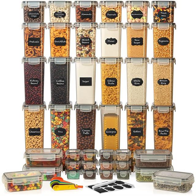 ClearSpace Airtight Food Storage Containers – 42 Pack BPA Free Kitchen Organization Set for Pantry Organization and Storage, Plastic Canisters with Durable Lids Ideal for Cereal, Flour & Sugar