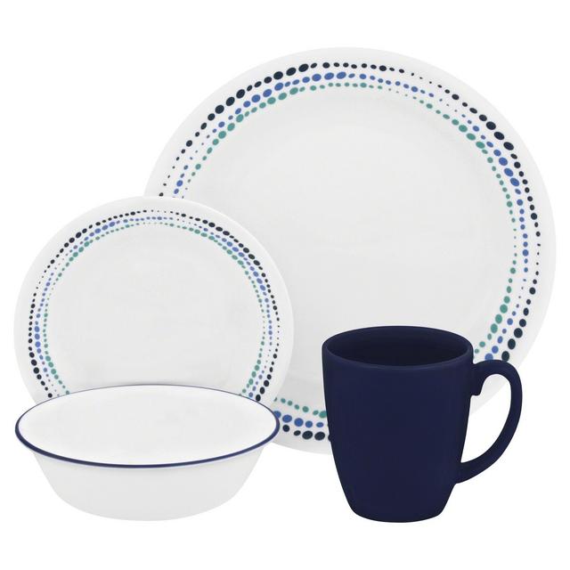 Corelle Ocean Blues 16-piece Dinnerware Set, Service for 4