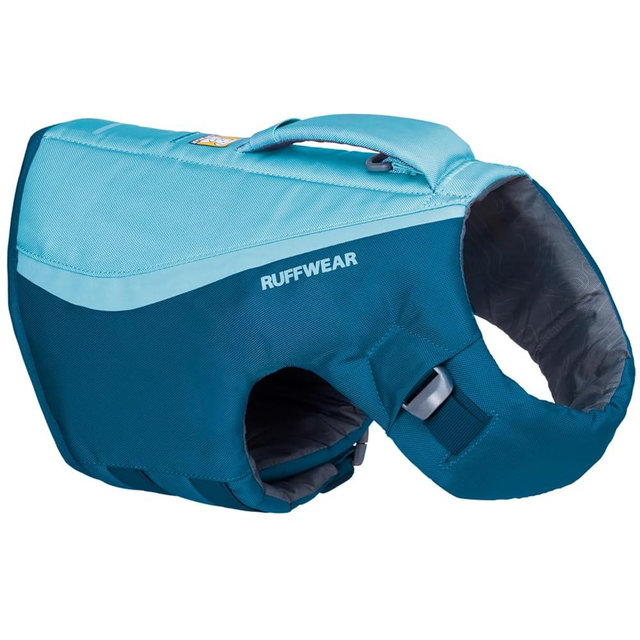 Ruffwear, Float Coat Dog Life Jacket, Premium Buoyancy Swim Vest with Lift Handle, Secure Fit & Reflective Trim, Adjustable Flotation for Swimming, Boating, & Outdoor Adventures, Deep Blue, Small
