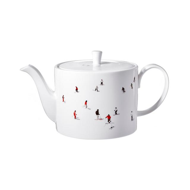 Dede Johnston Skier Teapot Large