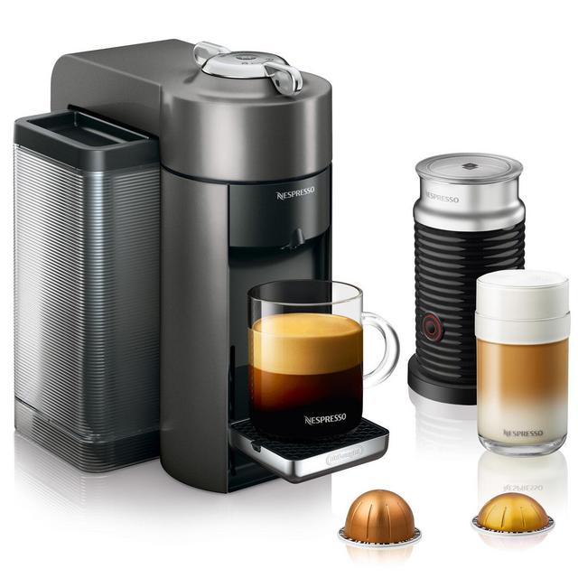 Nespresso Evoluo Deluxe by De’Longhi with Aeroccino3 Frother, Titan