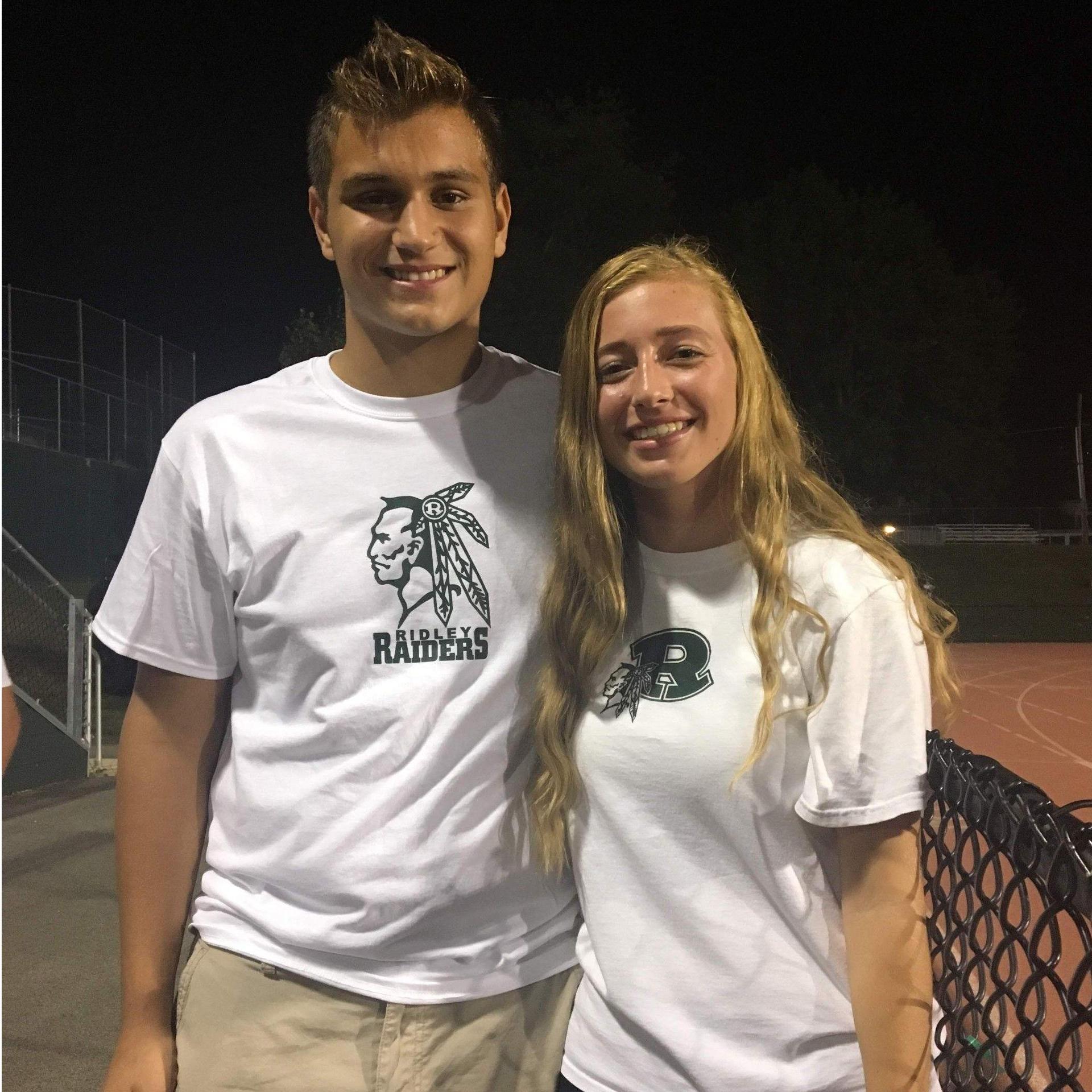 Our first picture together at a high school football game! (9/23/16)