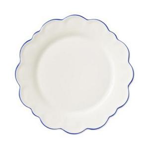 AERIN Scalloped Rim Salad Plates, Set of 4, Blue