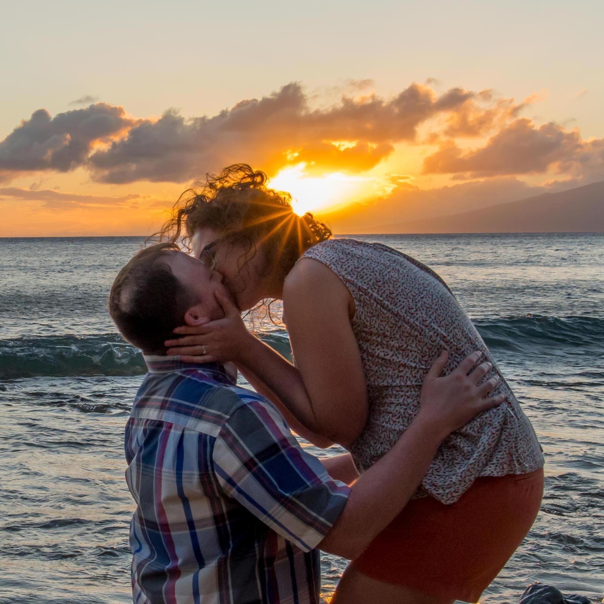 Post the proposal kiss!