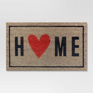 Home with the Heart Typography Doormat