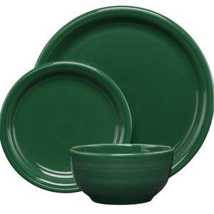 Bistro Coupe 3-Piece Place Setting, Service for 1 - Jade