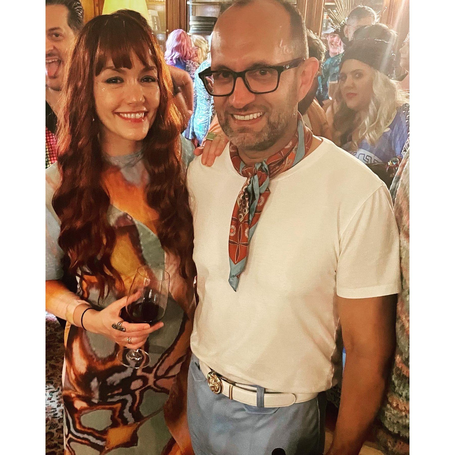 the one when our friends asked us to dress up 60's rave style to celebrate their anniversary