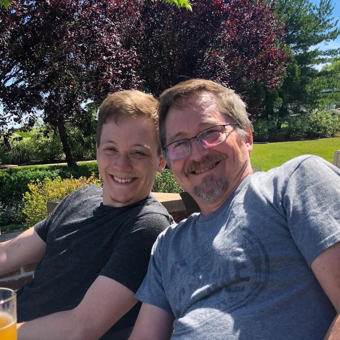 Corey and Ken, brother and father of the bride