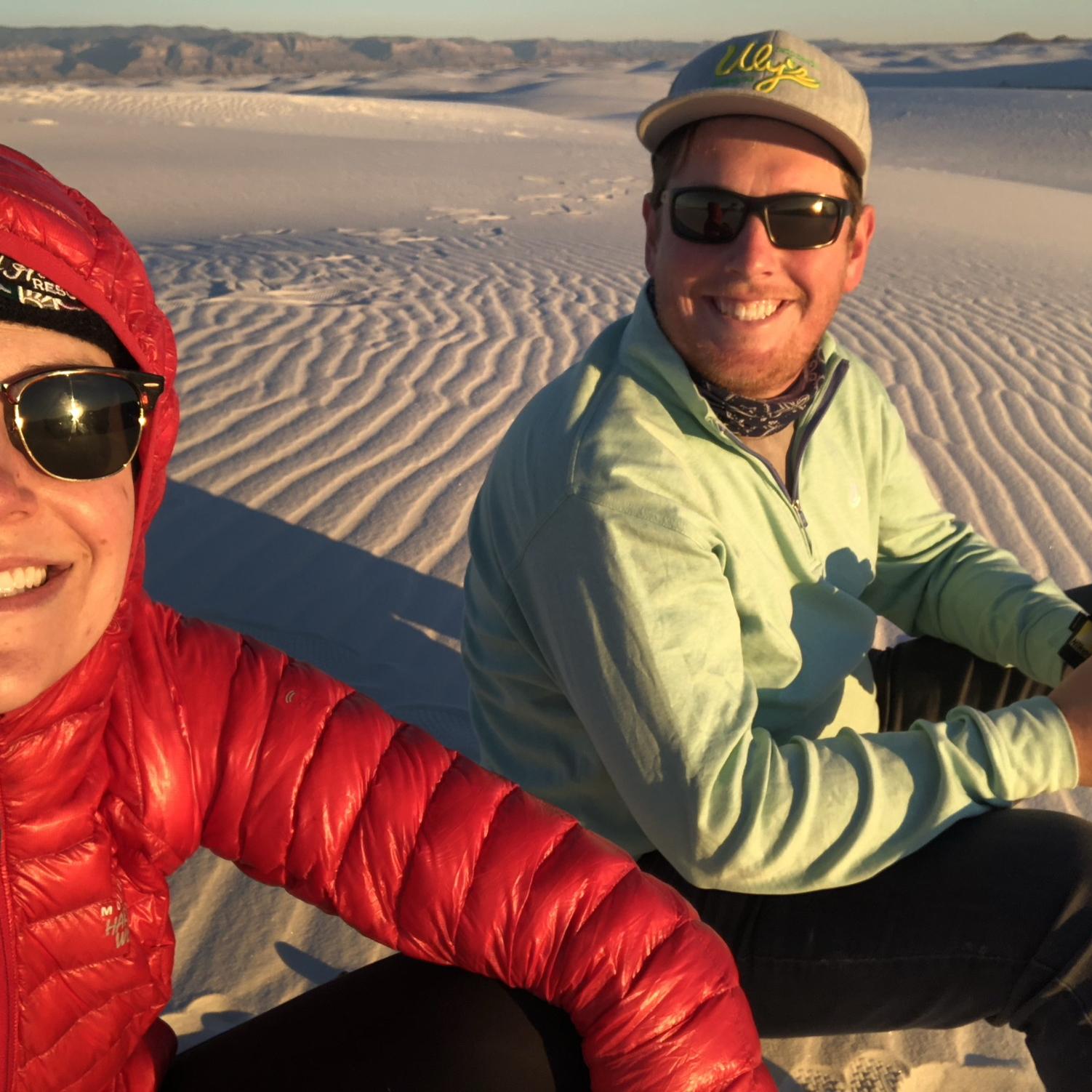 Enjoying the last rays of sun of 2020 in White Sands National Park.