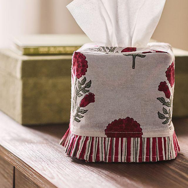 Inner Child Print Ruffle Tissue Box Cover