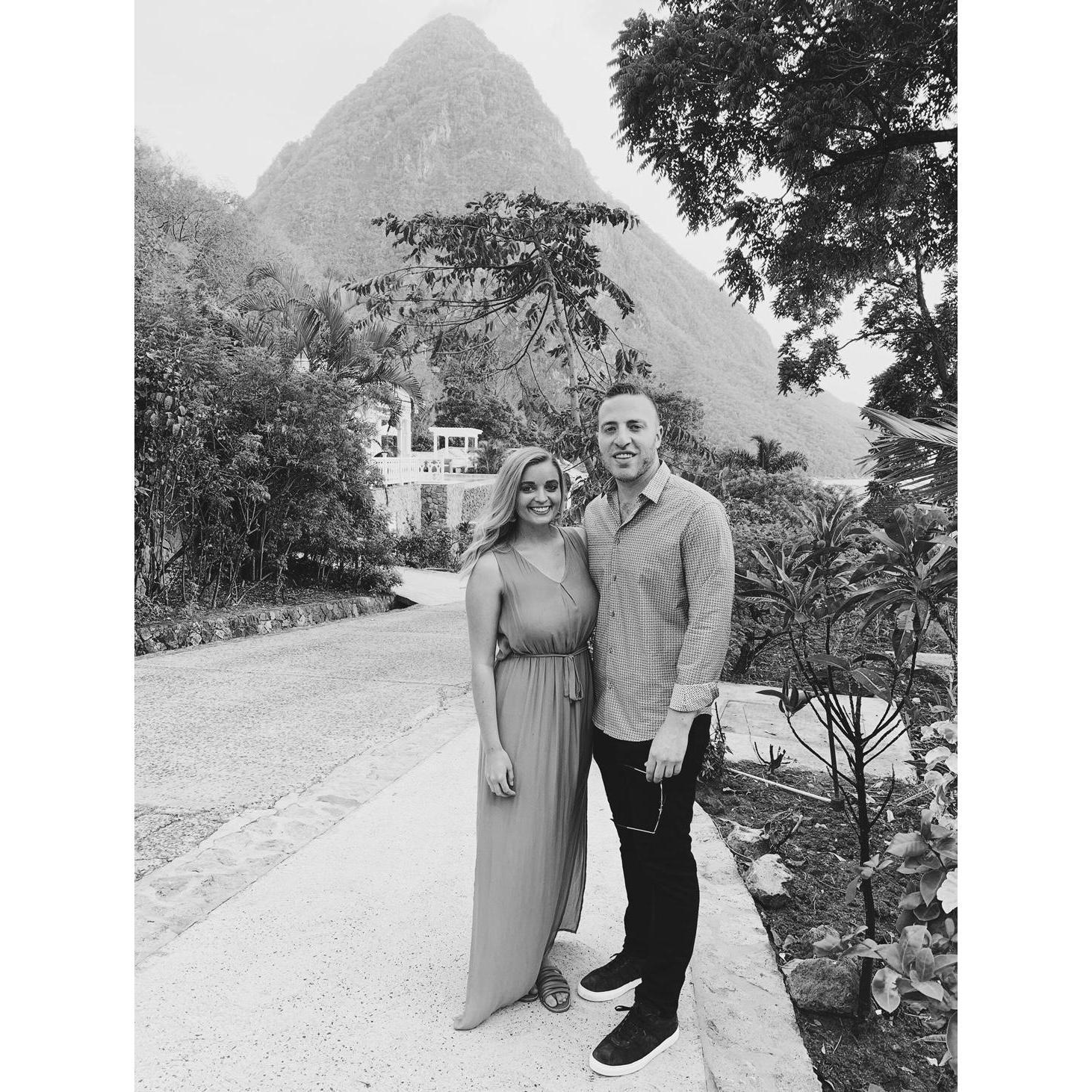 Right before we got engaged in St. Lucia!
