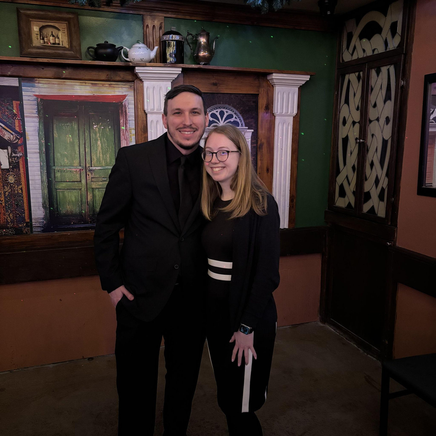 This was taken at the luncheon after Kennedy's mom's funeral. Mike has been the biggest and best support for Kennedy during this time.