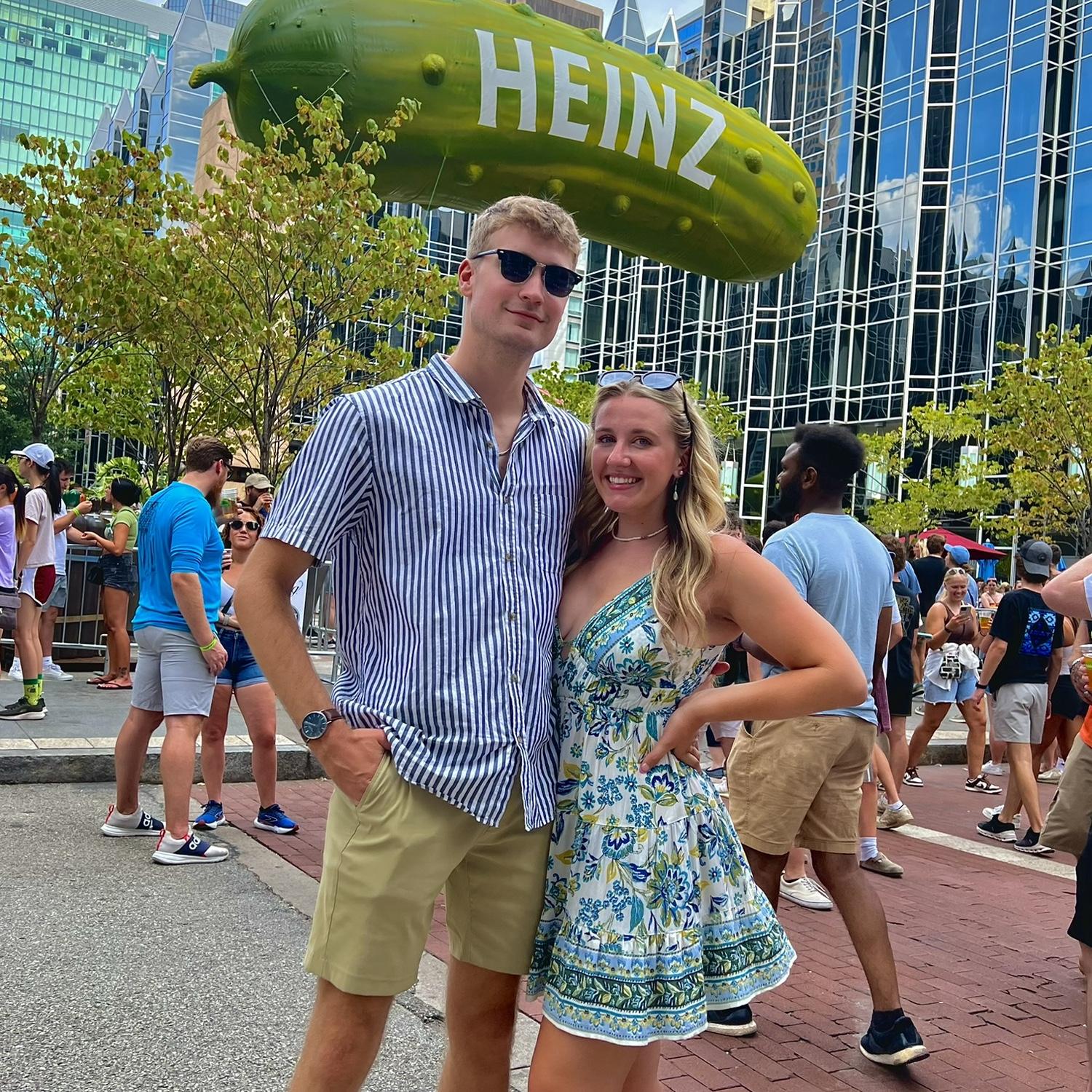 August 2024 at Picklesburgh- We are getting married and it's kind of a big DILL ;)